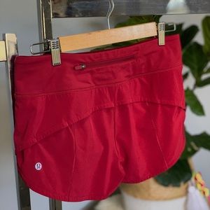 Lululemon Speed Up Short — dark red